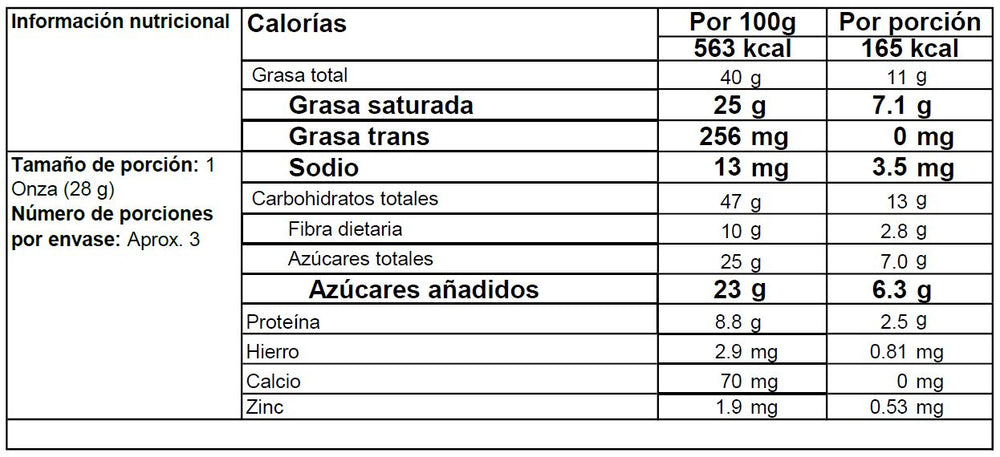 
                  
                    Chocolate oscuro Meta 70% cacao
                  
                