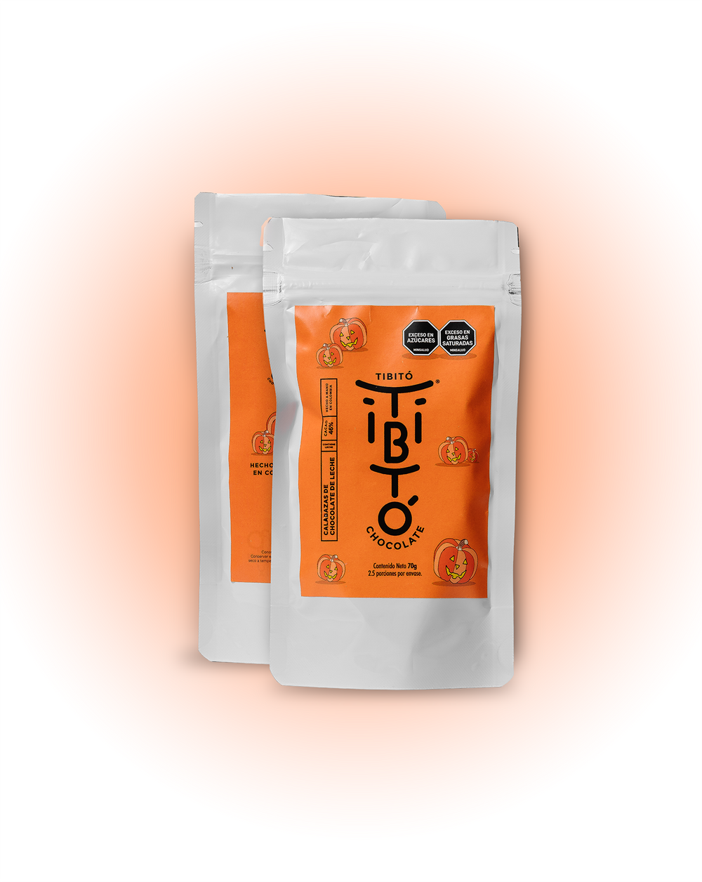 Chocolate Artesanales Caramelo 46% cacao Tibitó - Edición Halloween