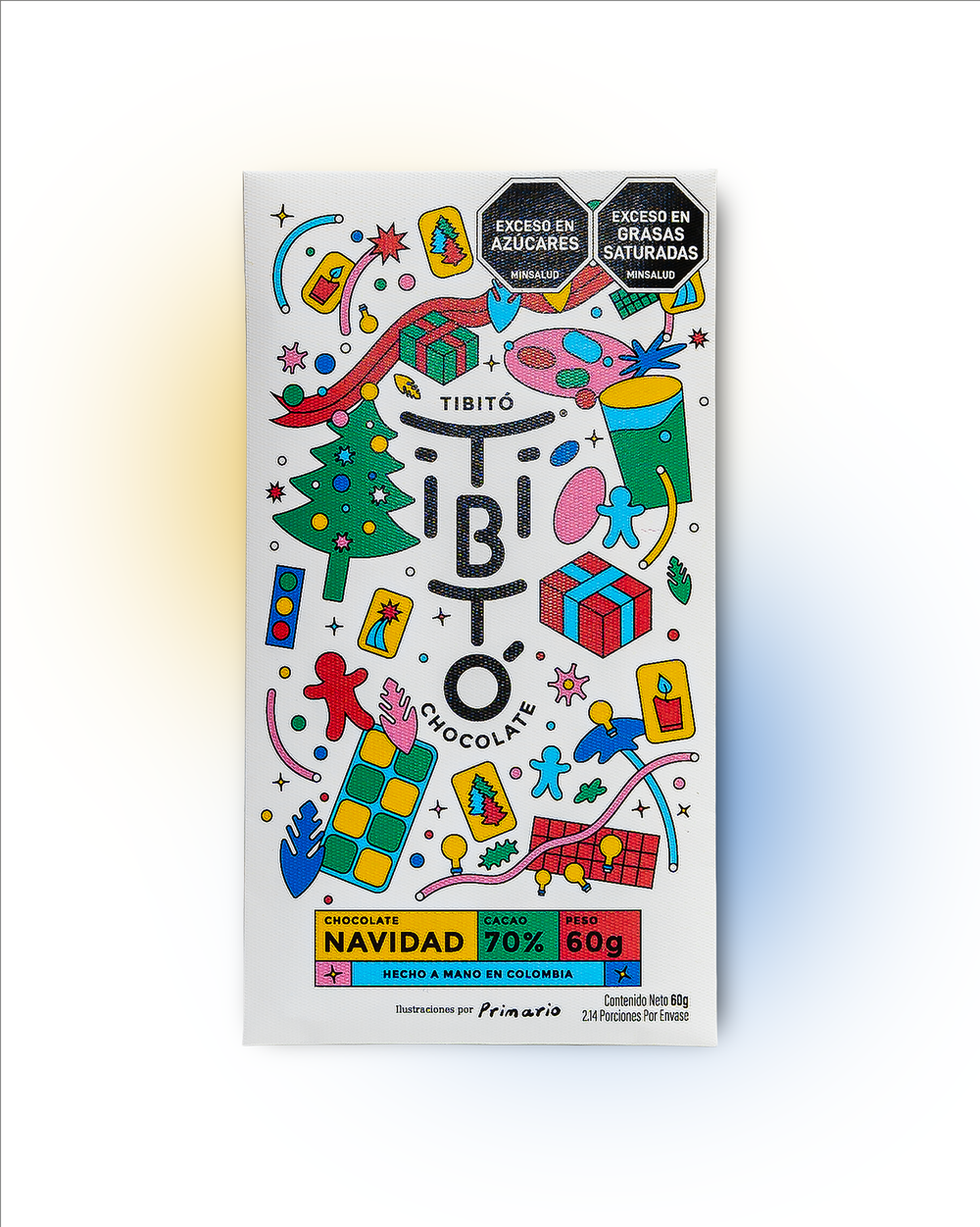 Chocolate oscuro 70% cacao sabor navidad