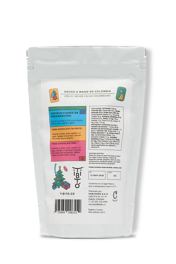 
                  
                    Chocolate de taza Navidad 70% cacao - Tibitó
                  
                
