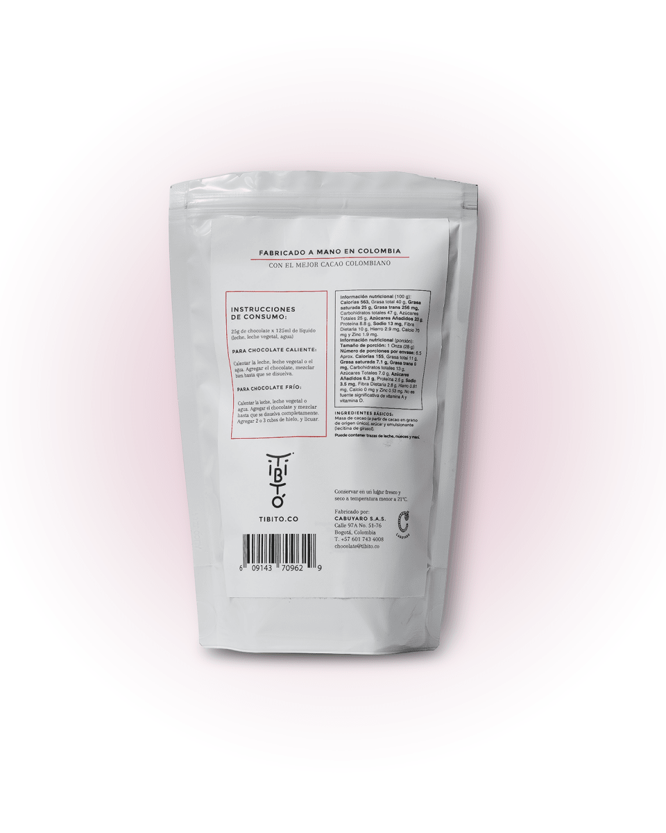 
                  
                    Chocolate de taza Tibitó Meta 70% cacao - Tibitó
                  
                