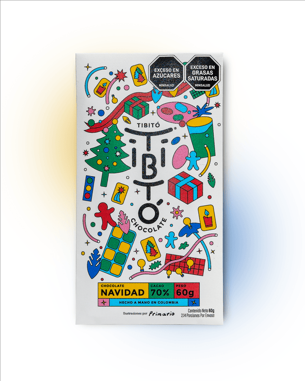 Chocolate oscuro 70% cacao sabor navidad
