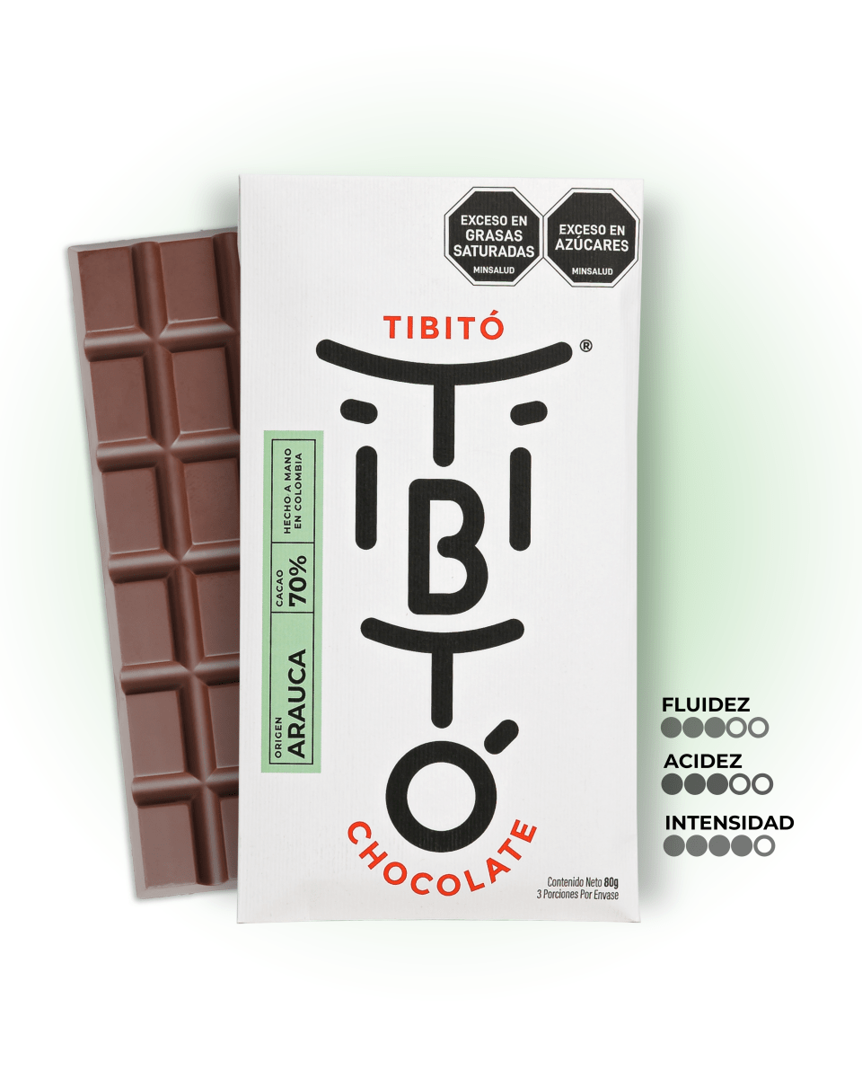 Chocolate oscuro Arauca 70% cacao - Tibitó