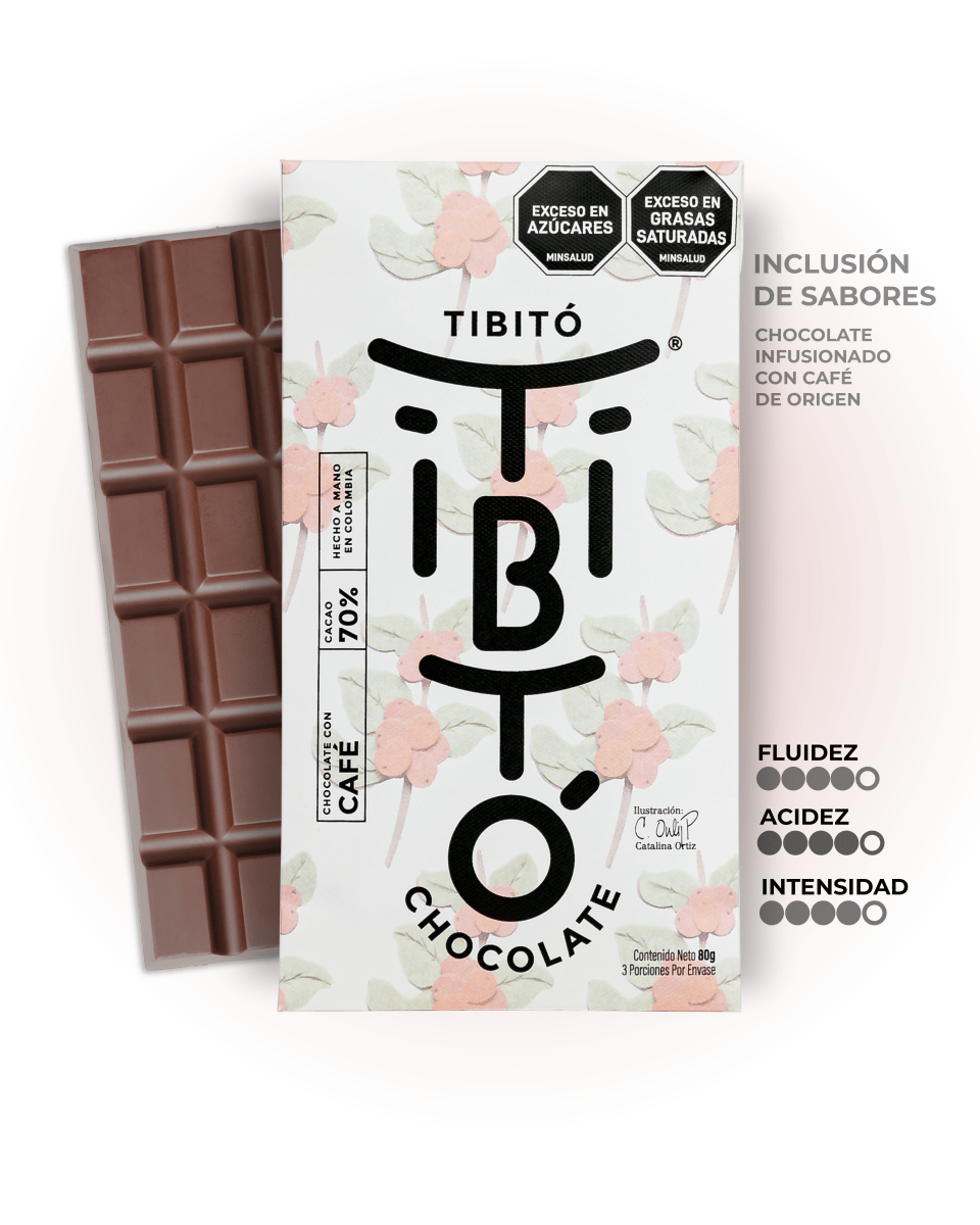 
                  
                    Chocolate oscuro Meta 70% con café - Tibitó
                  
                