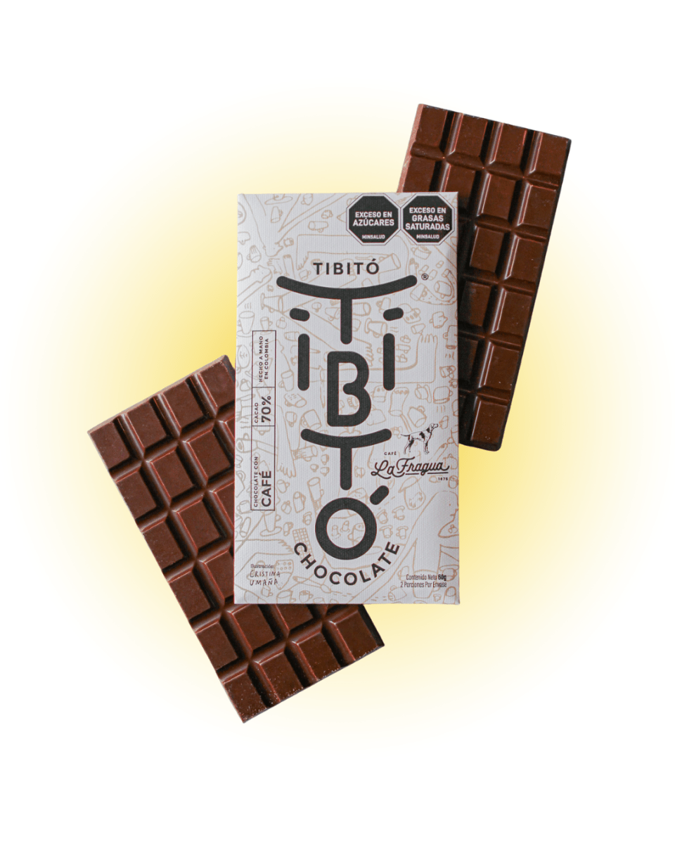 Chocolate oscuro Meta 70% con café - Tibitó