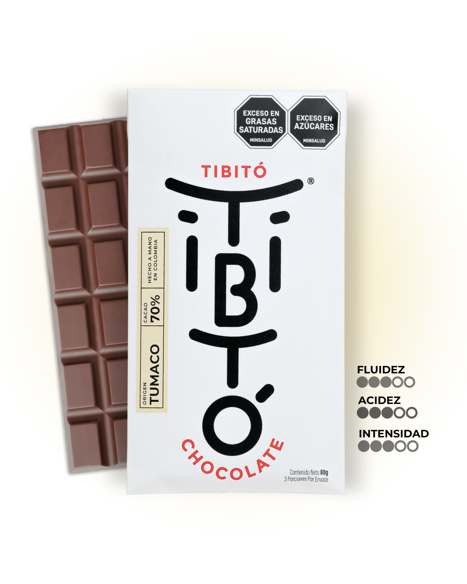 Chocolate oscuro Tumaco 70% cacao - Tibitó