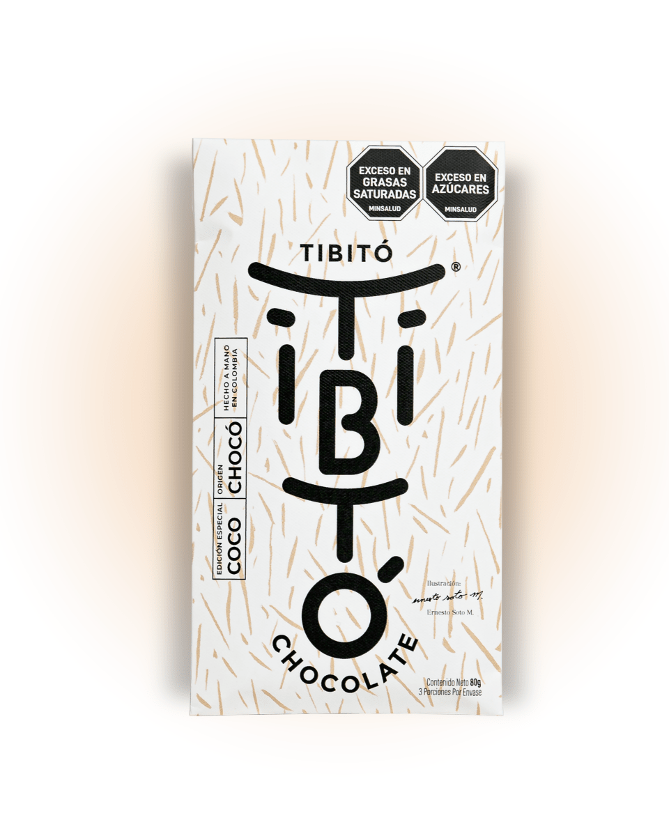 Chocolate vegano 50% cacao con leche de coco - Tibitó